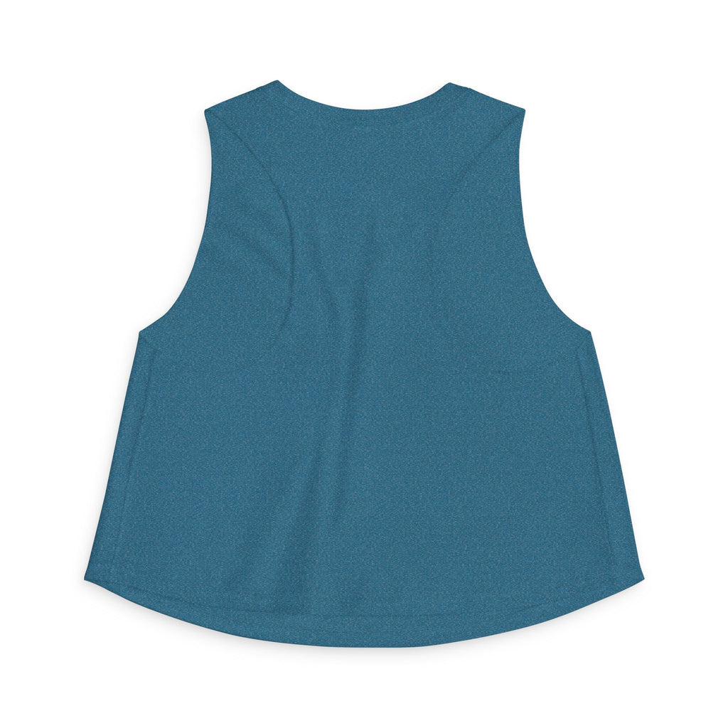 Women's Crop Top - Retro Blue Badge Graphic 'No Bad Days' Tank