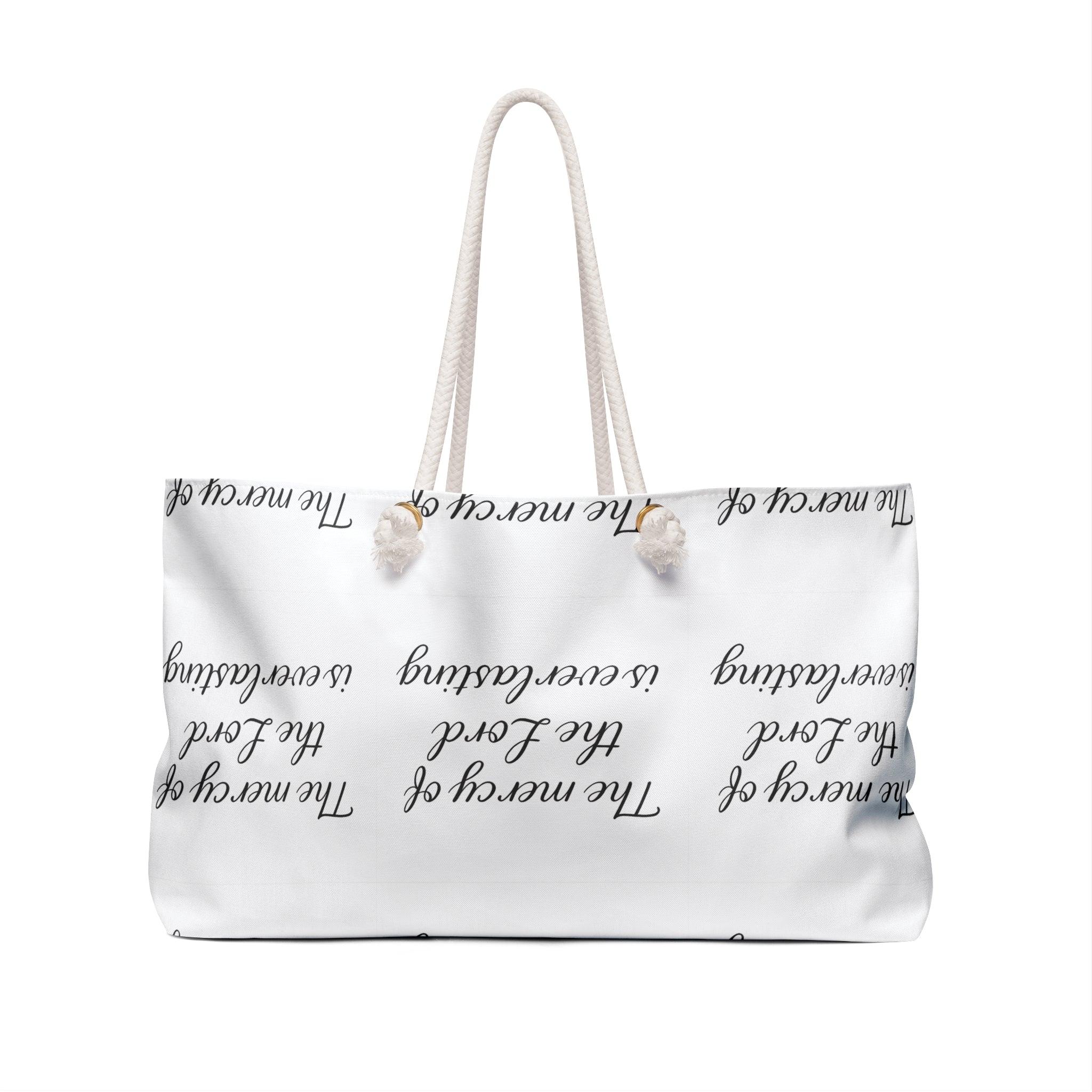 Faithful Weekender Bag — "The mercy of the Lord is everlasting" Travel Tote