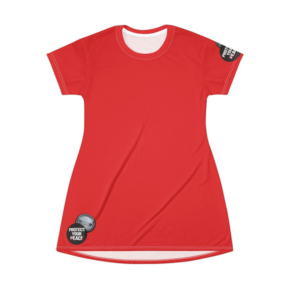 Protect Your peace Red T-Shirt Dress