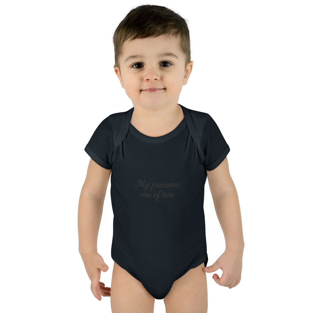 Infant Bodysuit "My Precious One of Two" – Twin Baby Announcement Onesie