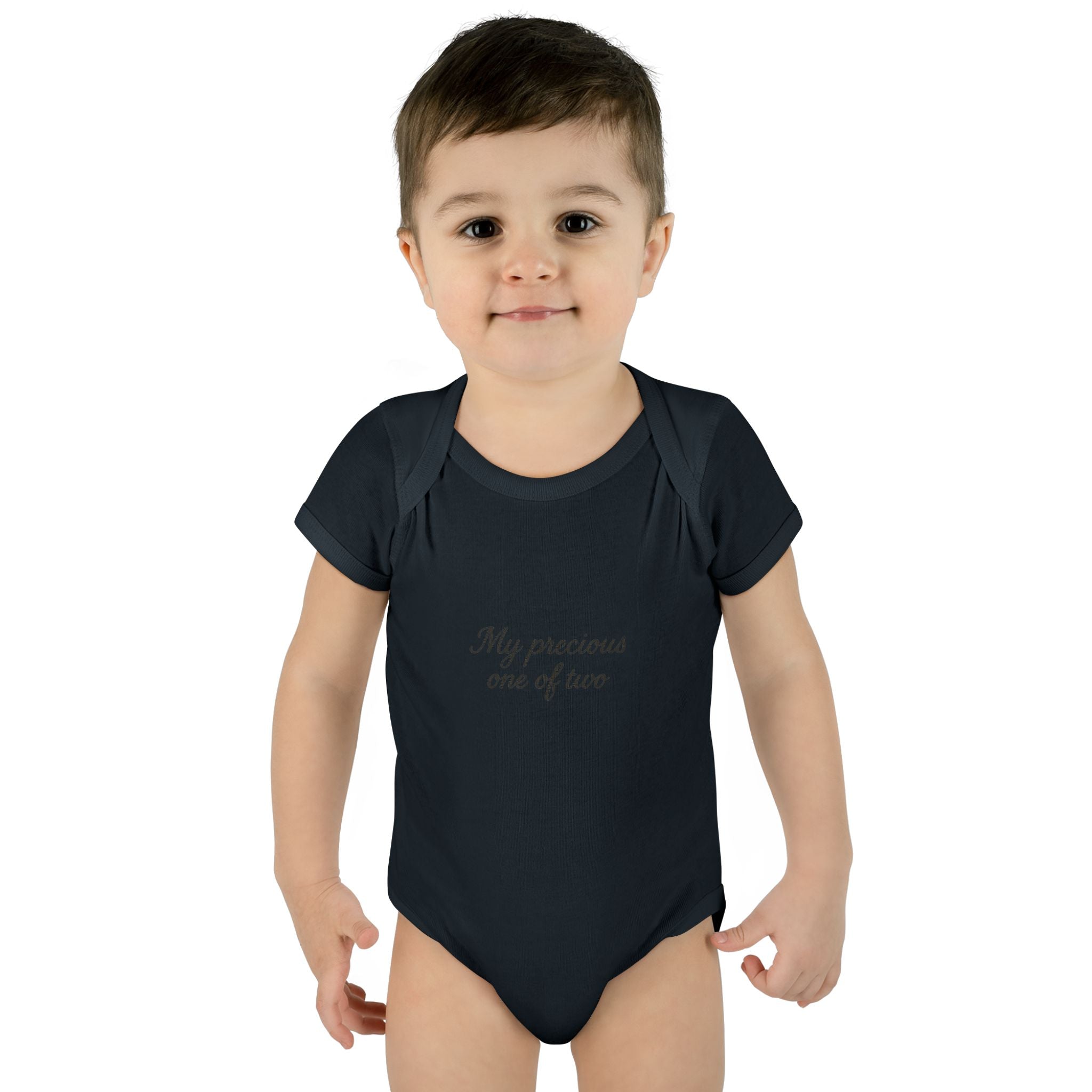 Infant Bodysuit "My Precious One of Two" – Twin Baby Announcement Onesie