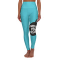 Protect Your Peace High-Waisted Yoga Leggings — Aqua