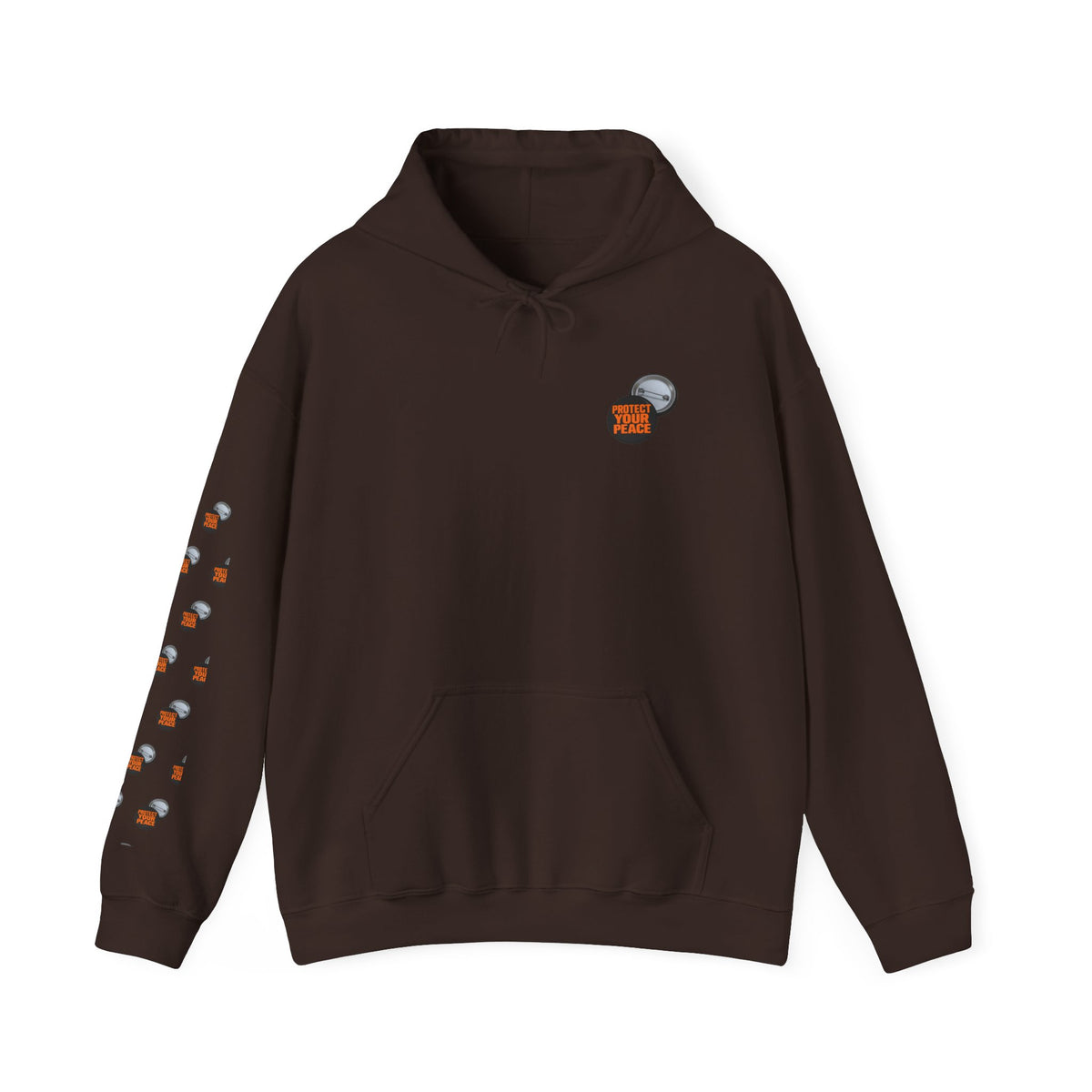 Hockey Puck & Helmet Hoodie — Retro Hockey Sleeve Graphic Sweatshirt