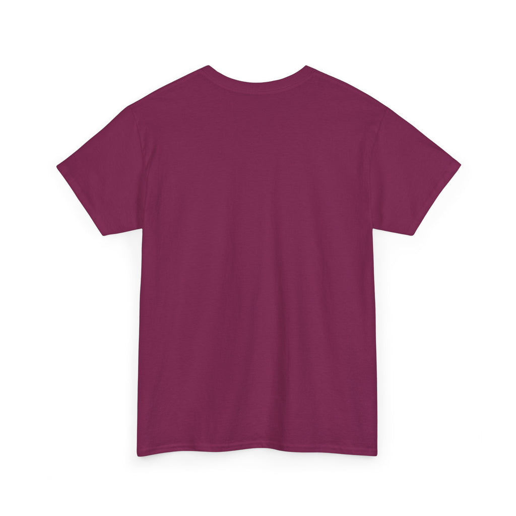 Minimalist White T‑Shirt — Subtle Embossed 'Unisex Heavy Cotton Tee' Design