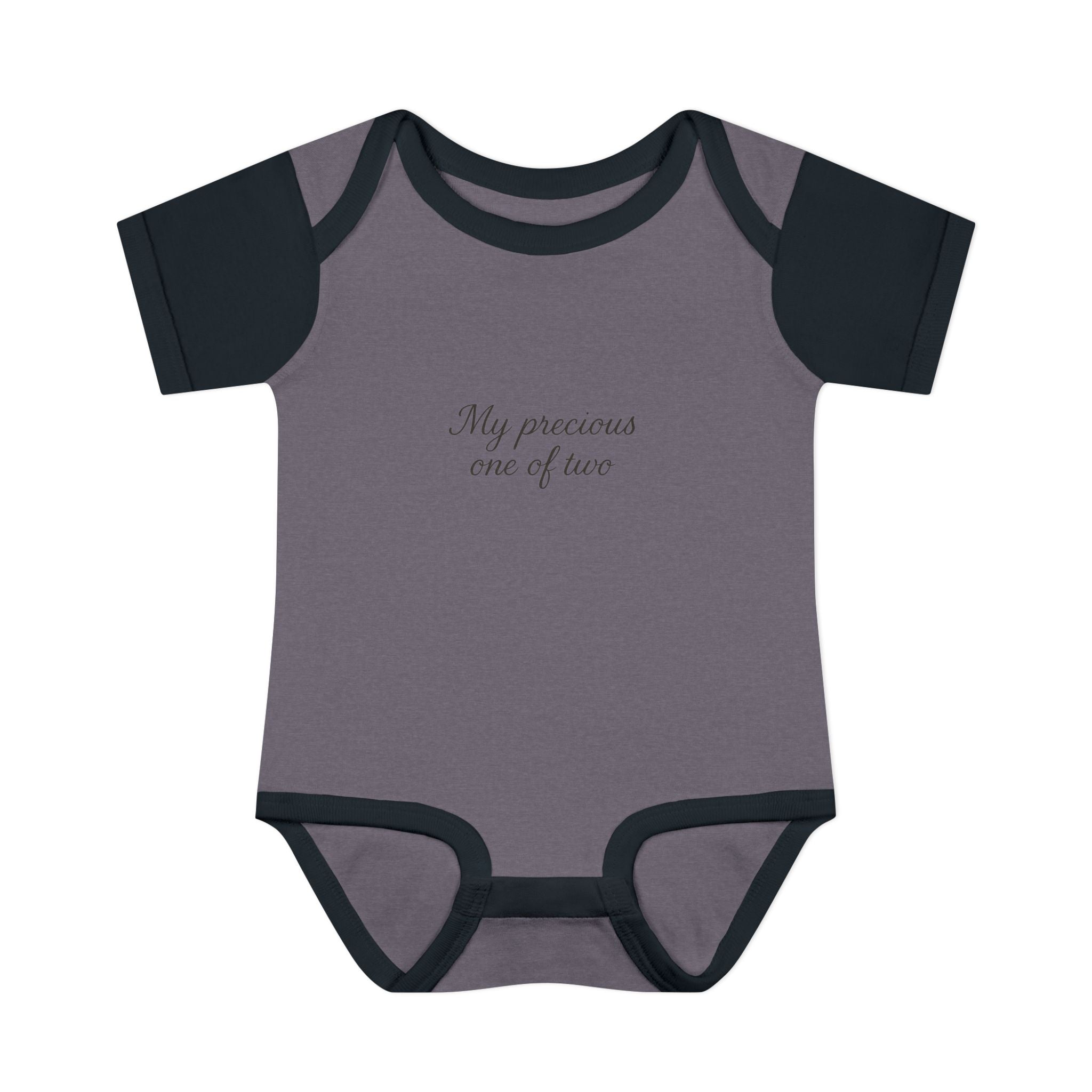 Infant Bodysuit "My Precious One of Two" – Twin Baby Announcement Onesie