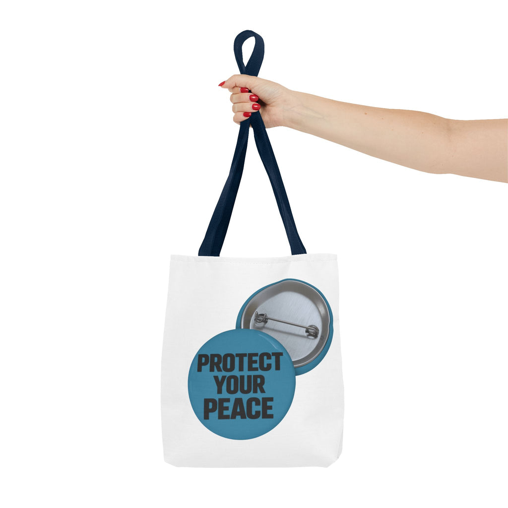 Protect Your Peace Tote Bag - Inspirational Everyday Canvas Shopper