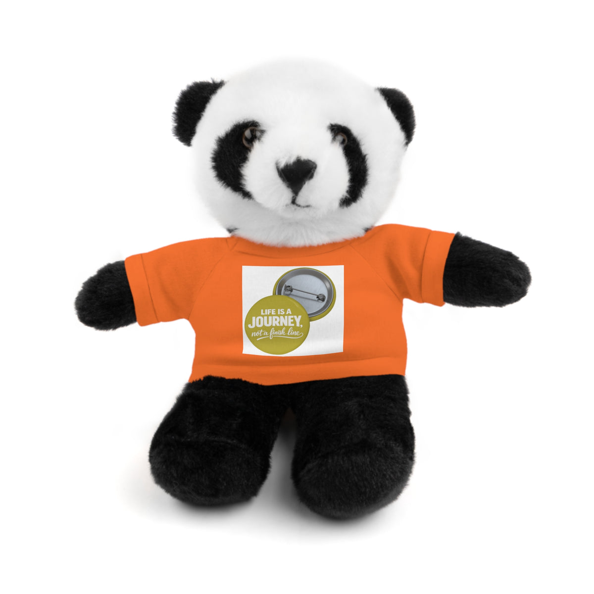 Cute Brown Teddy Bear with 'Life Is a Journey not a finish line.' Tee — Plush Gift for Kids & Travelers