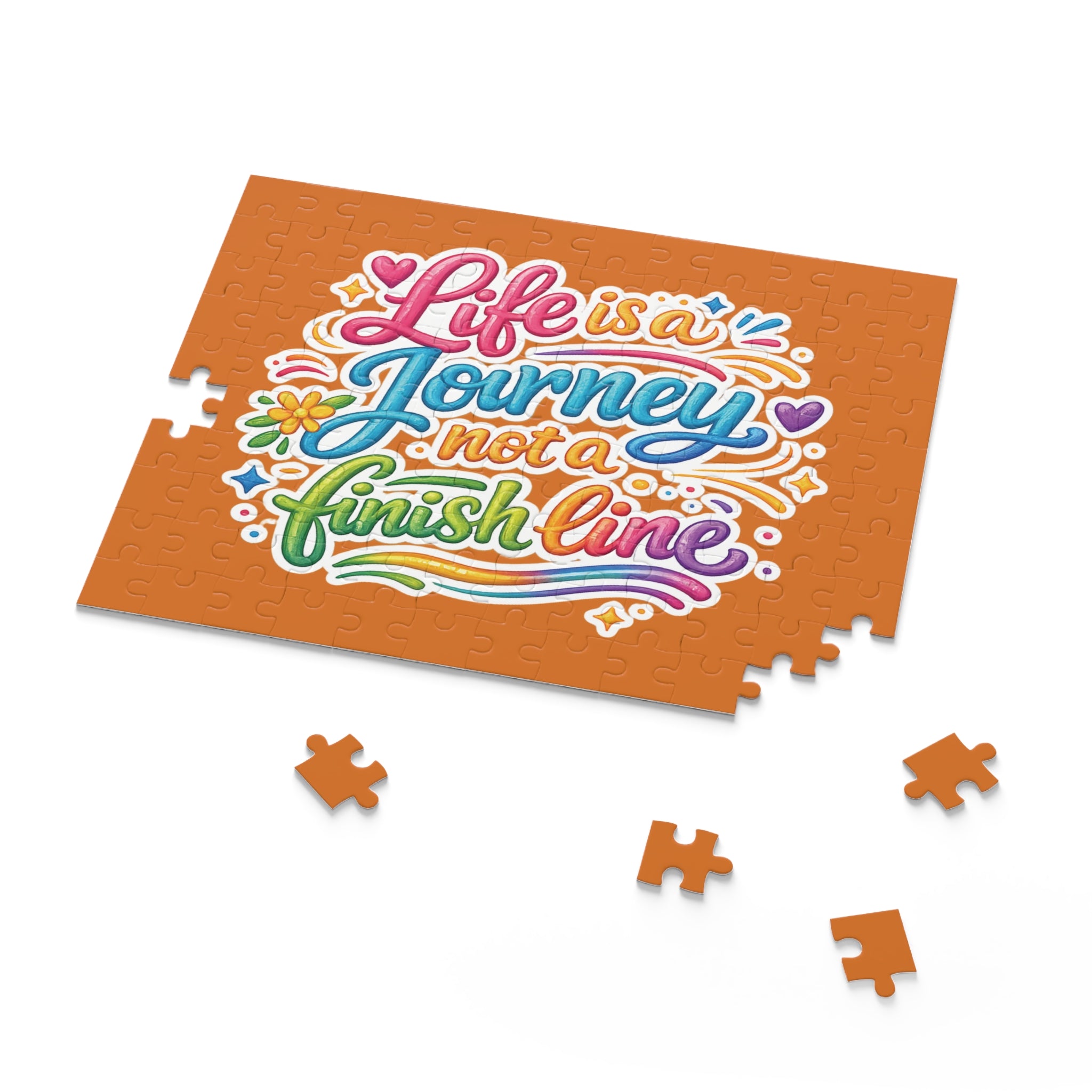 Inspirational 'Life Is a Journey, Not a Finish Line' Jigsaw Puzzle