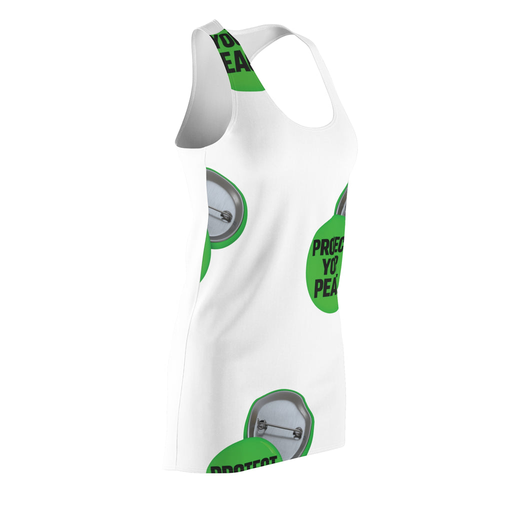 Protect Your Peace Racerback Dress — Positive Message AOP Summer Dress