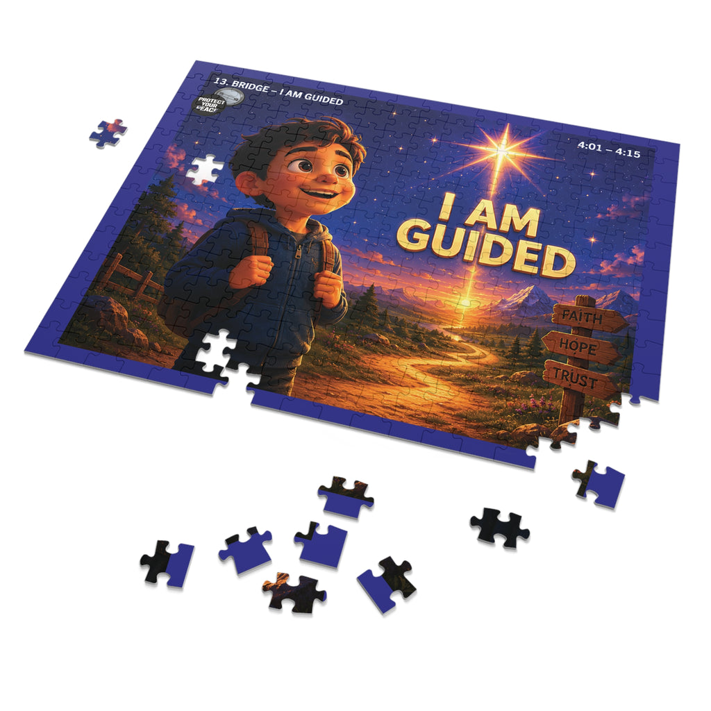 I Am Guided Jigsaw Puzzle (Faith & Hope Scene) – Puzzle with Tin