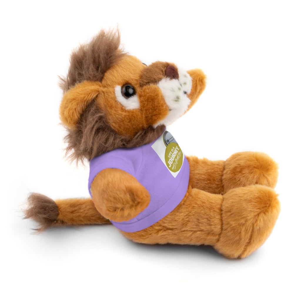 Cute Brown Teddy Bear with 'Life Is a Journey not a finish line.' Tee — Plush Gift for Kids & Travelers