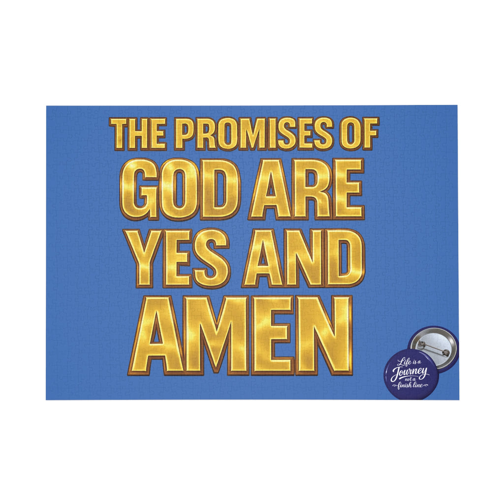 Inspirational Christian Puzzle – “The Promises of God Are Yes and Amen” (96–1000 pcs)