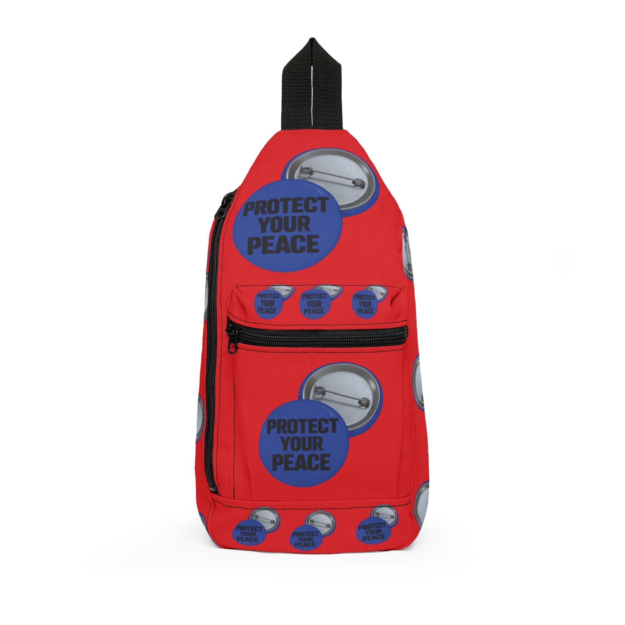 Protect Your Peace Red Sling Bag – Motivational Crossbody Pack