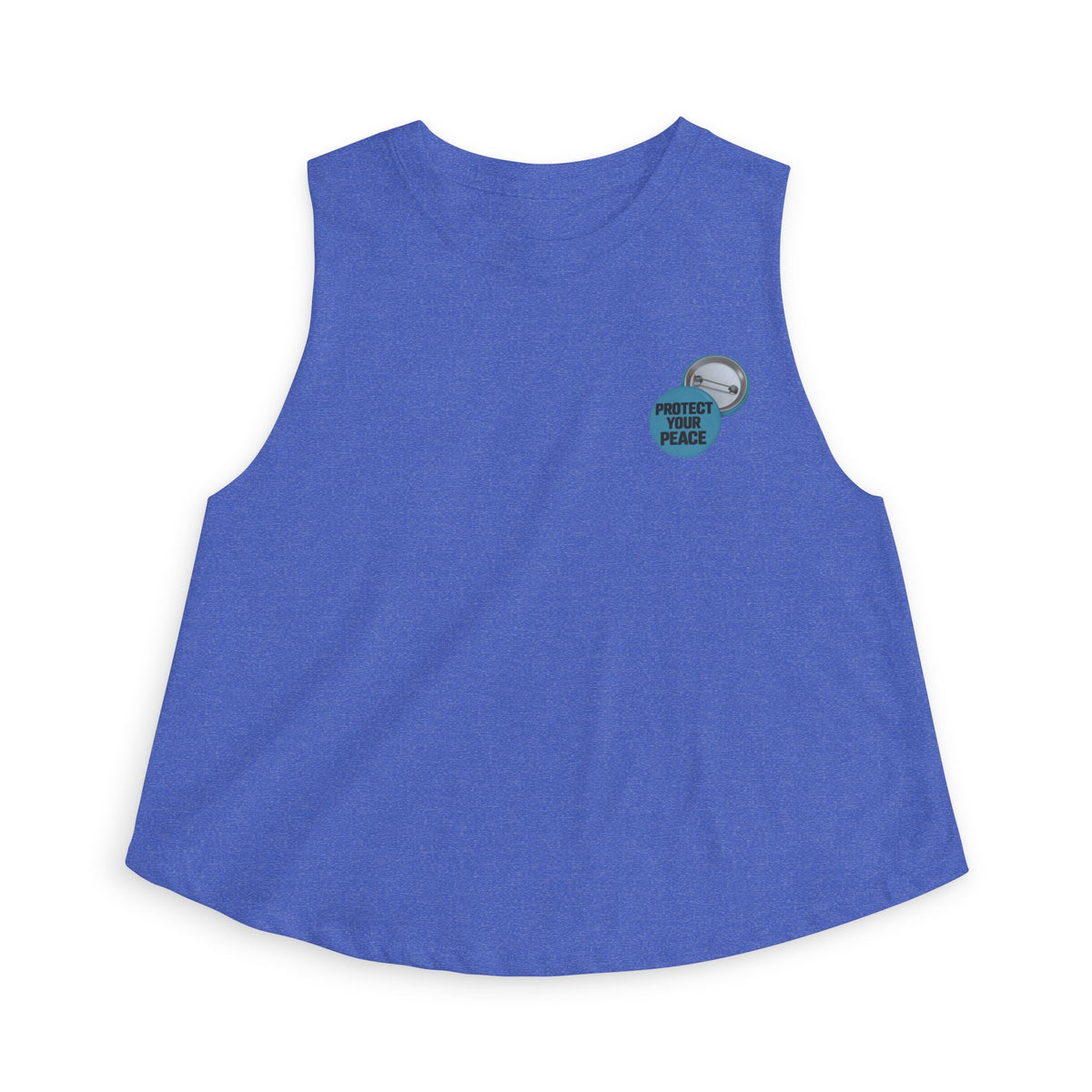 Women's Crop Top - Retro Blue Badge Graphic 'No Bad Days' Tank