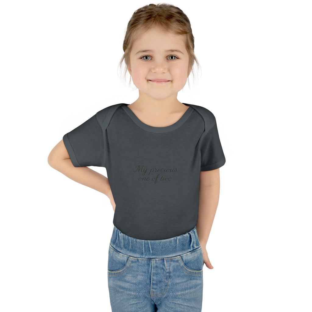 Infant Bodysuit "My Precious One of Two" – Twin Baby Announcement Onesie