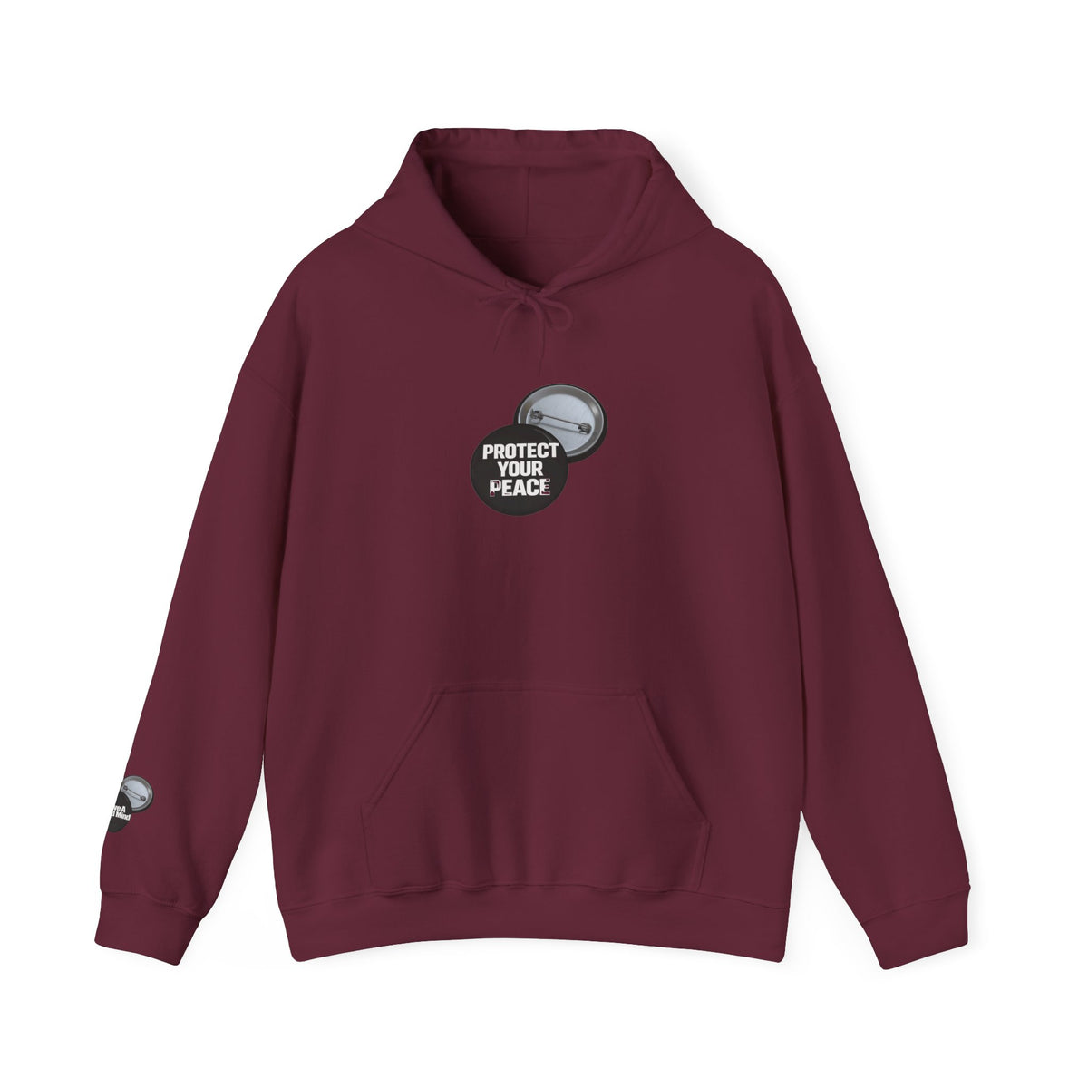 Hoodie graphic  and arm graphic design  protect your peace.