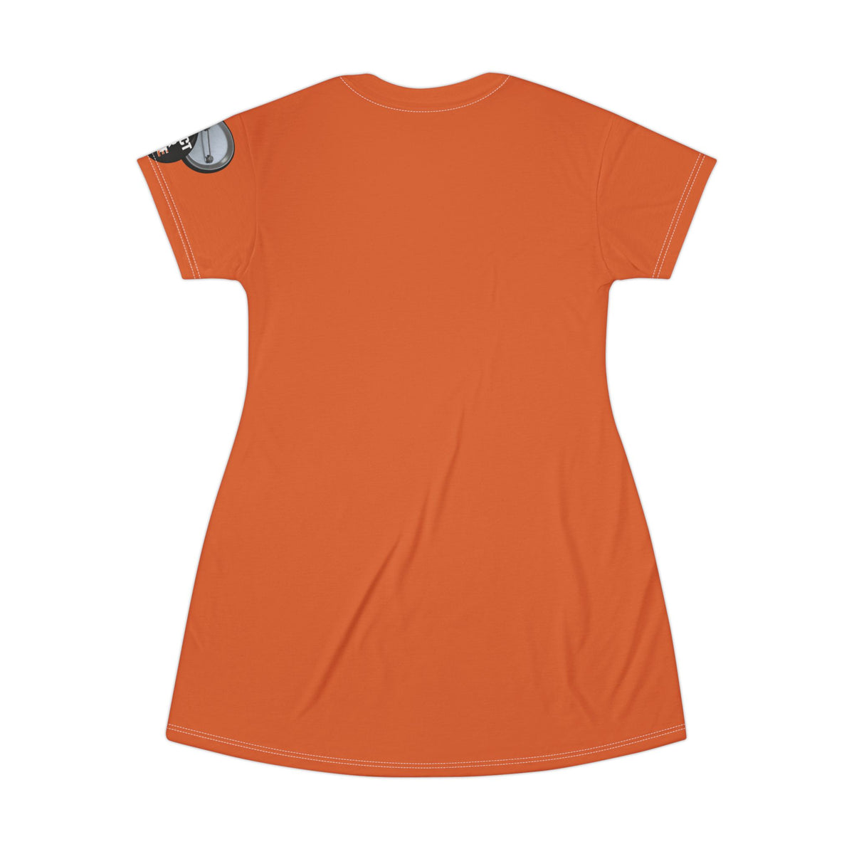 Orange T-Shirt Dress graphic design I have a sound mind and sleeve protect your peace.