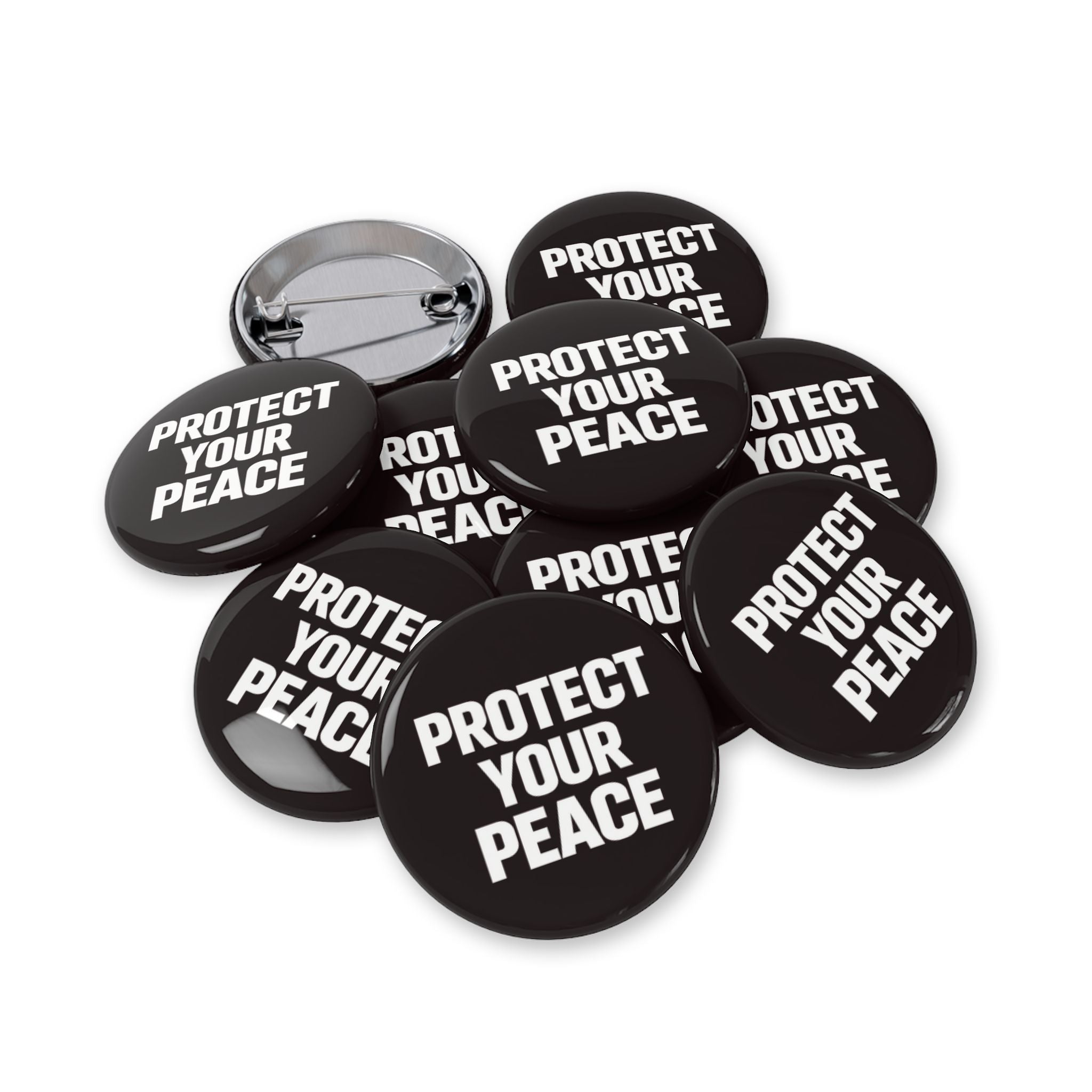 Protect Your Peace Pin — Round Enamel Button Badge