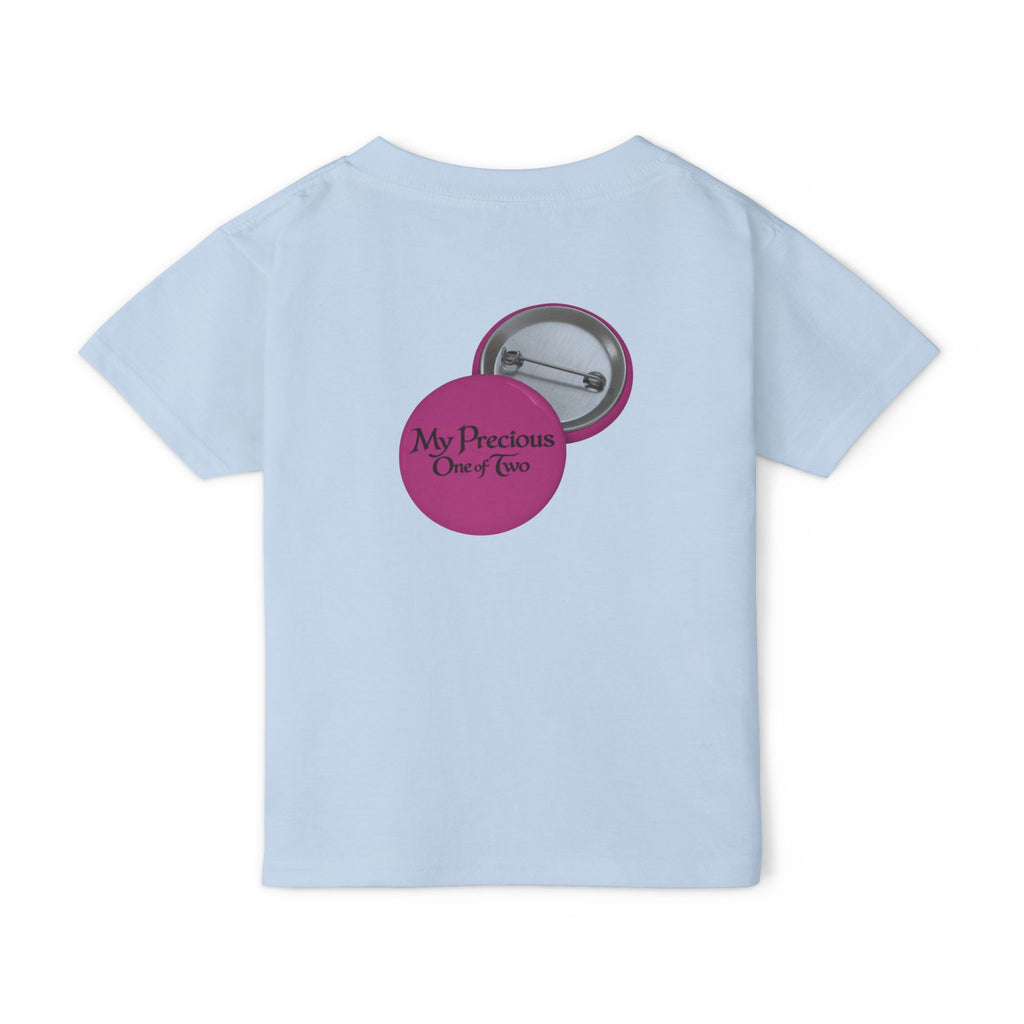 Toddler T-Shirt — "My Precious One of Four  Pink Button Graphic design