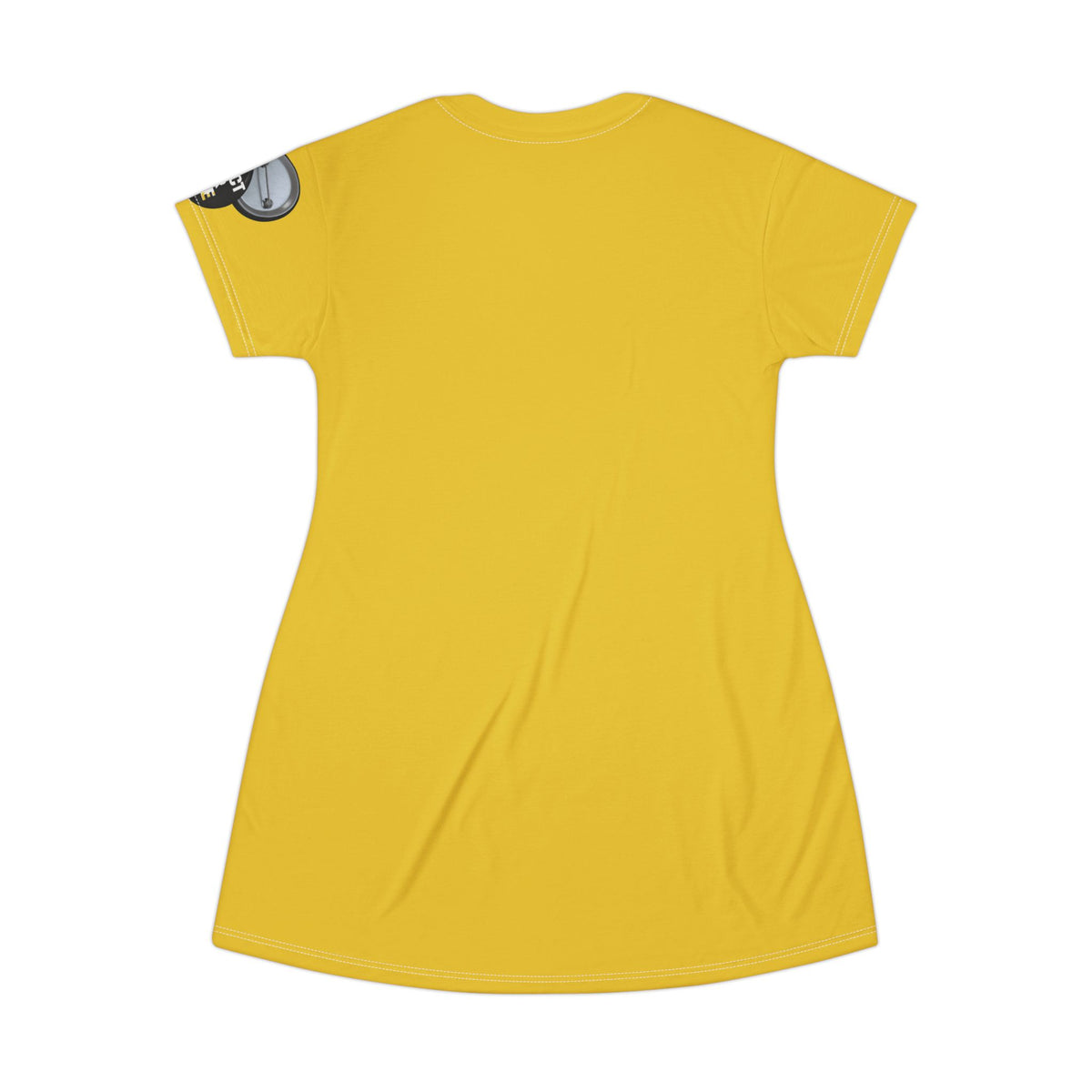 Yellow T-Shirt Dress graphic design 'I Have A Sound Mind' graphic design protect your peace sleeve.