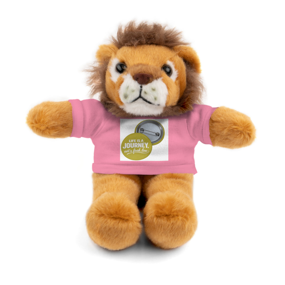 Cute Brown Teddy Bear with 'Life Is a Journey not a finish line.' Tee — Plush Gift for Kids & Travelers