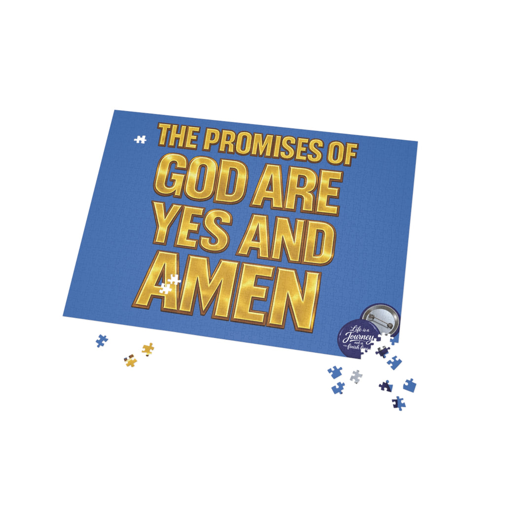 Inspirational Christian Puzzle – “The Promises of God Are Yes and Amen” (96–1000 pcs)