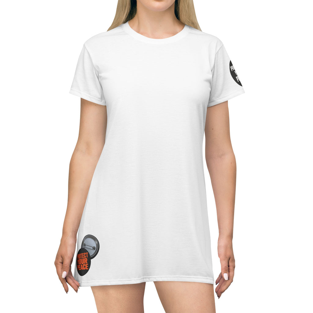 T-Shirt Dress 'I Have a Sound mind' graphic design and graphic design protect your peace sleave.