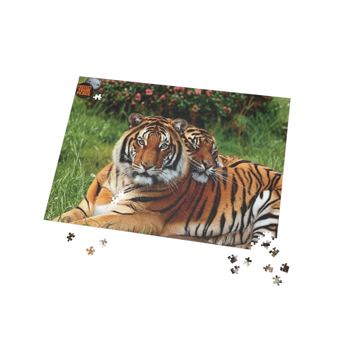 Tiger Pair Jigsaw Puzzle — Realistic Wildlife Puzzle (96/252/500/1000 pcs)