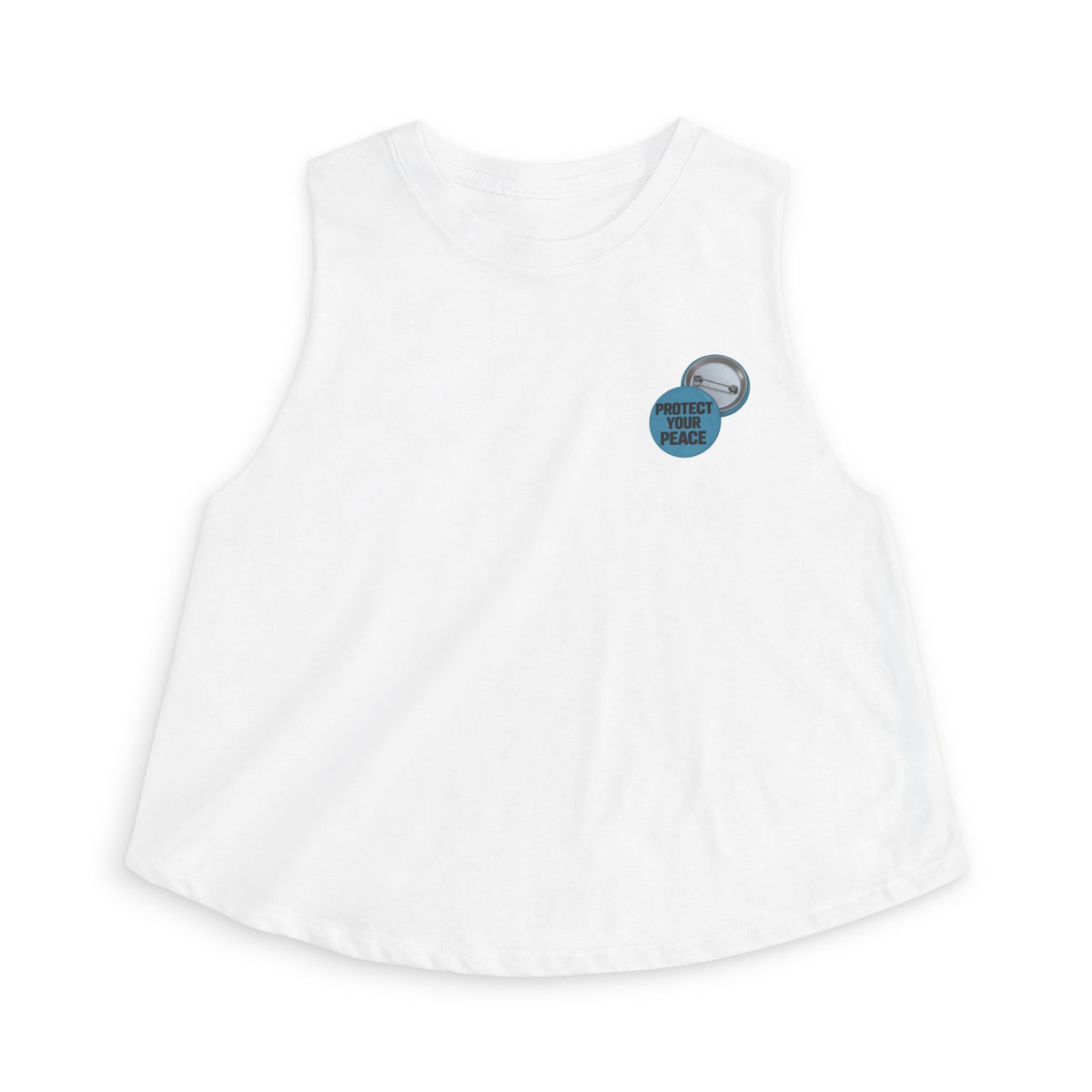 Women's Crop Top - Retro Blue Badge Graphic 'No Bad Days' Tank