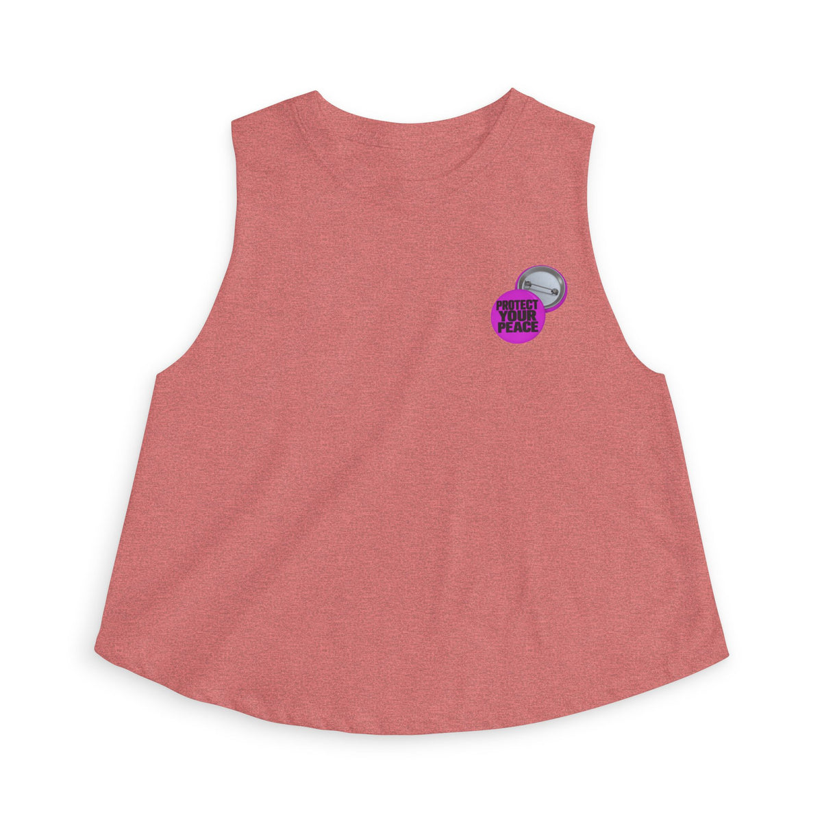 Crop Top — Small Purple 'Good Vibes' Pin Graphic