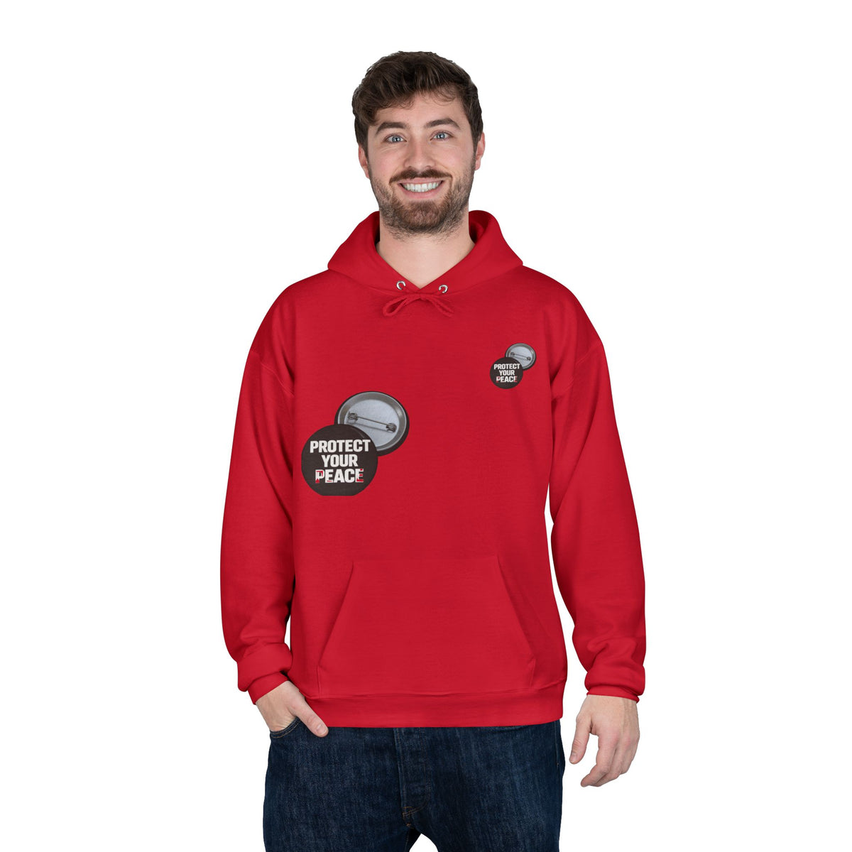 Protect Your Peace Hoodie — Minimal Badge Graphic Pullover