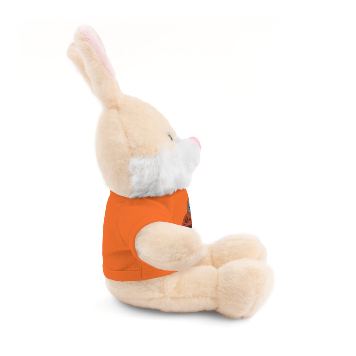 Life is a journey not a finish line. Plush Teddy Bear with Printed Tee — Cute Personalized Gift for Kids & Couples