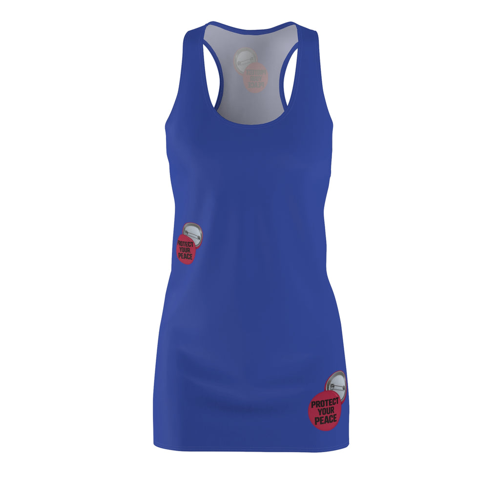 Racerback Dress — 'Protect Your Peace' Minimal Badge Design