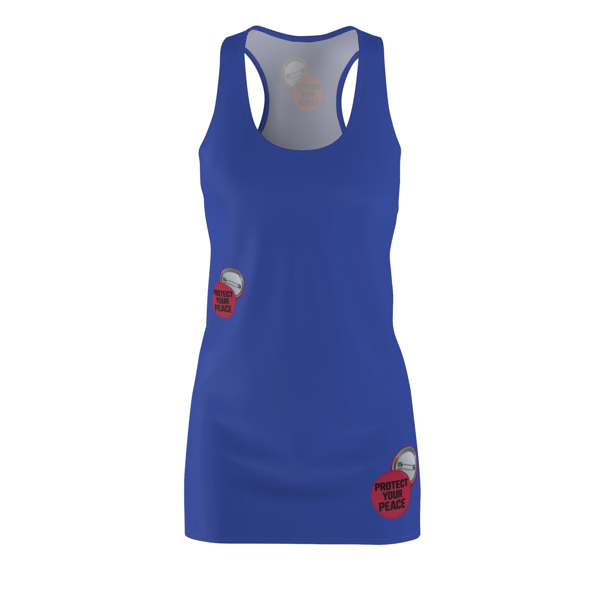Racerback Dress — 'Protect Your Peace' Minimal Badge Design