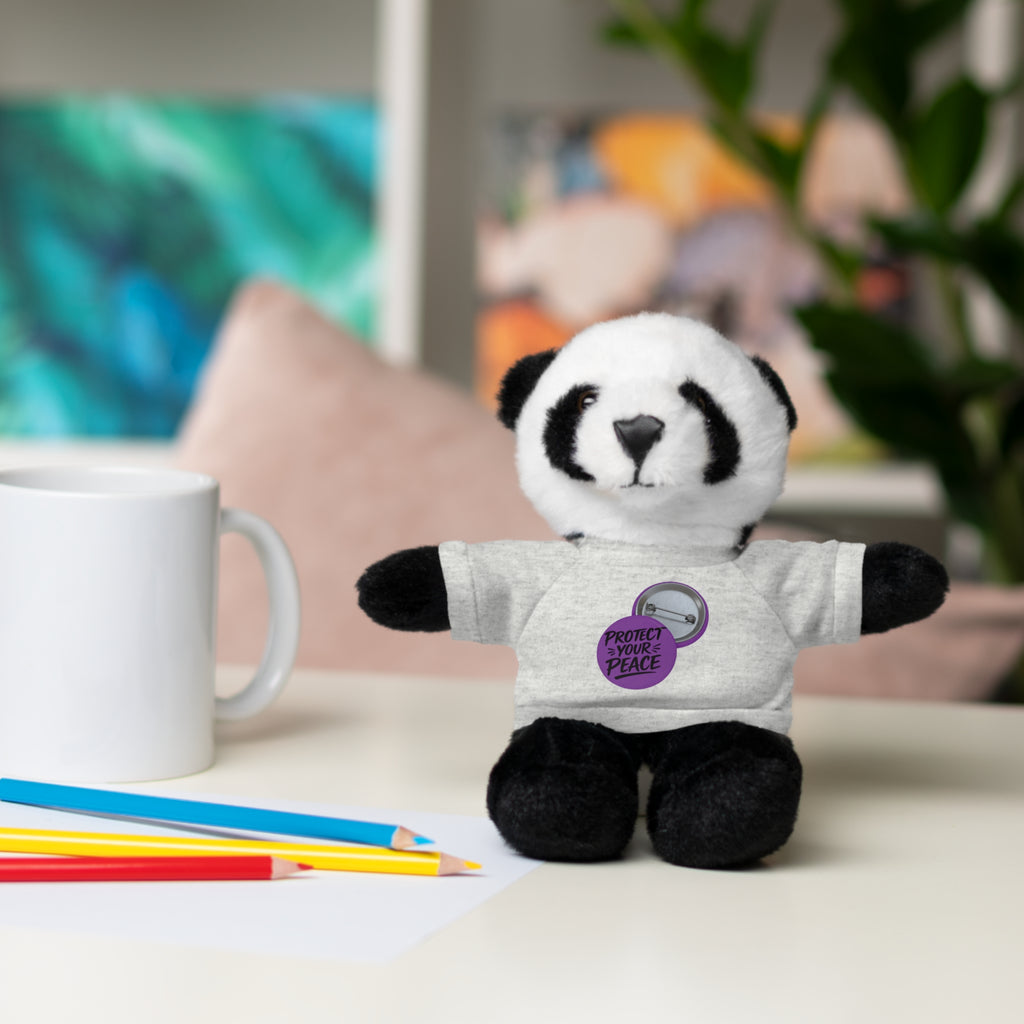 Plush Bear with 'Protect Peace' Tee