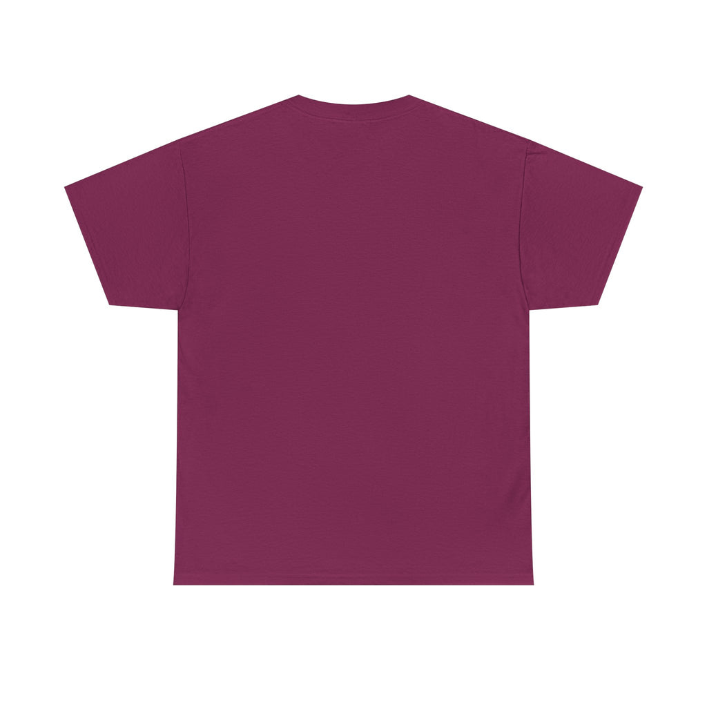 Minimalist White T‑Shirt — Subtle Embossed 'Unisex Heavy Cotton Tee' Design