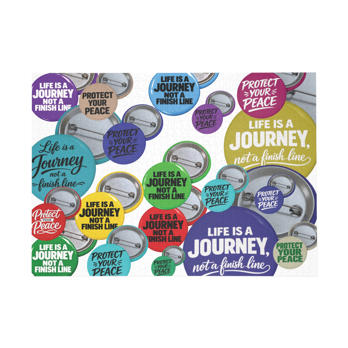 Motivational Puzzle — "Life Is a Journey, Not a Finish Line" 500–1000 Piece Jigsaw
