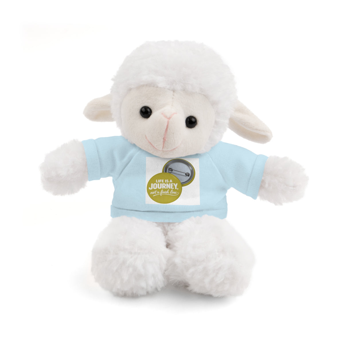Cute Brown Teddy Bear with 'Life Is a Journey not a finish line.' Tee — Plush Gift for Kids & Travelers