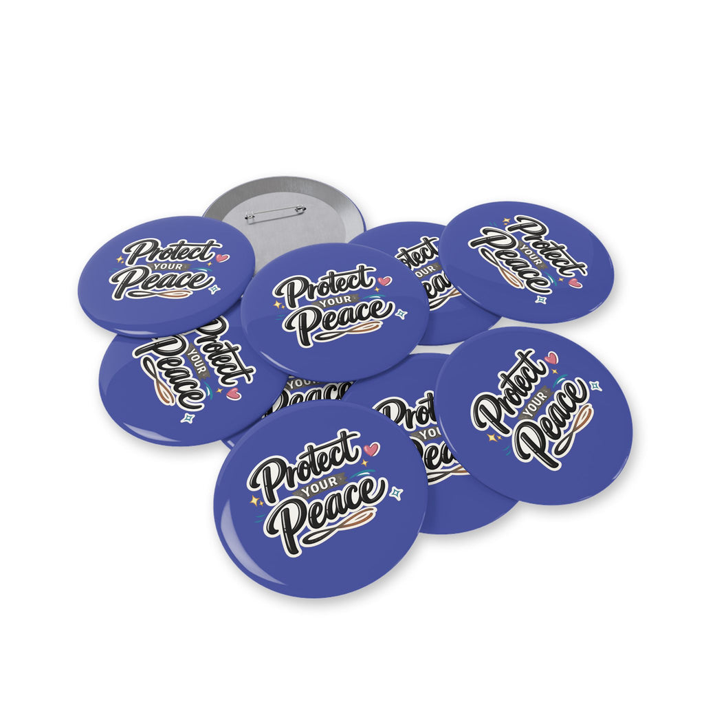 Protect Your Peace Round Pin — Inspirational Enamel Button for Jackets & Bags
