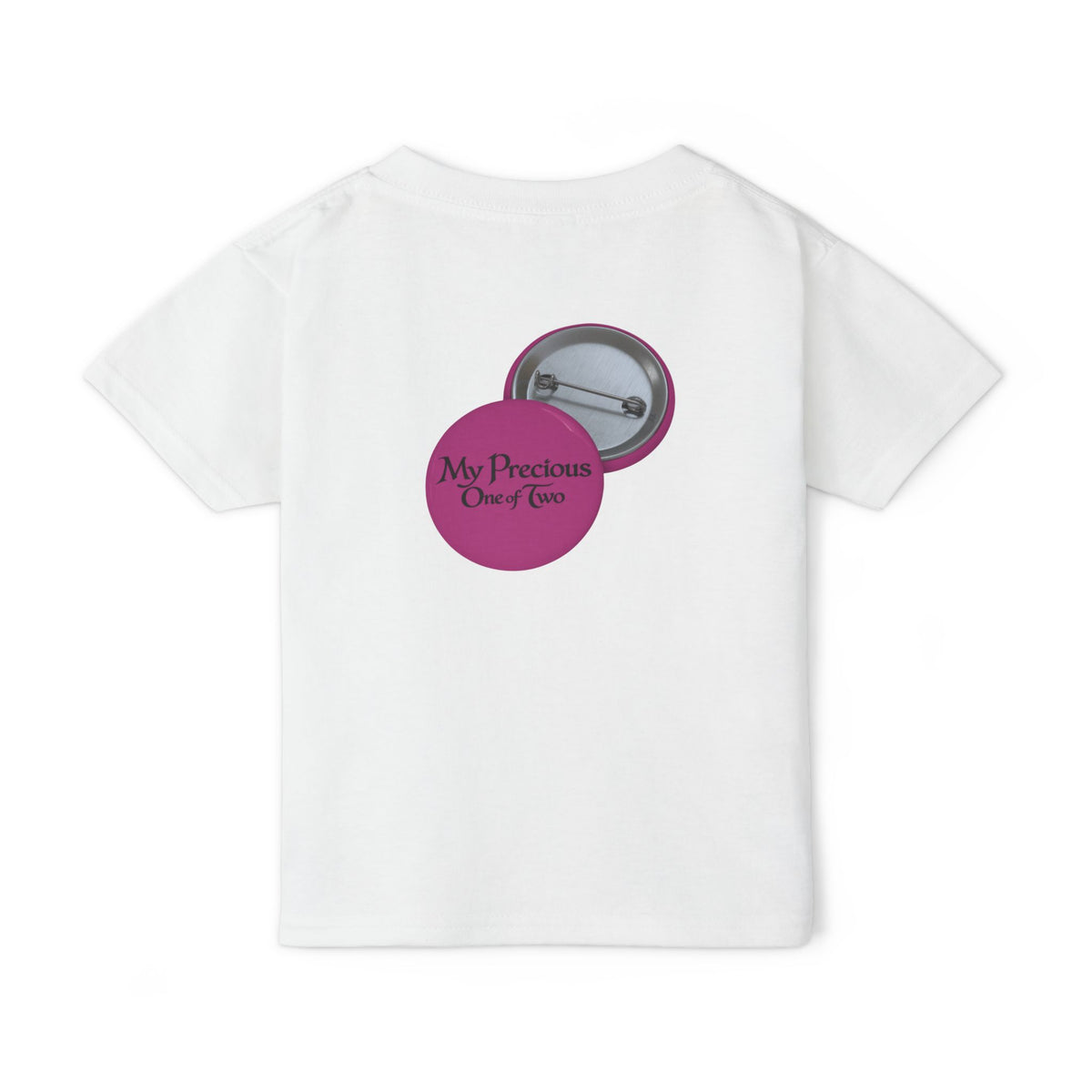 Toddler T-Shirt — "My Precious One of Four  Pink Button Graphic design