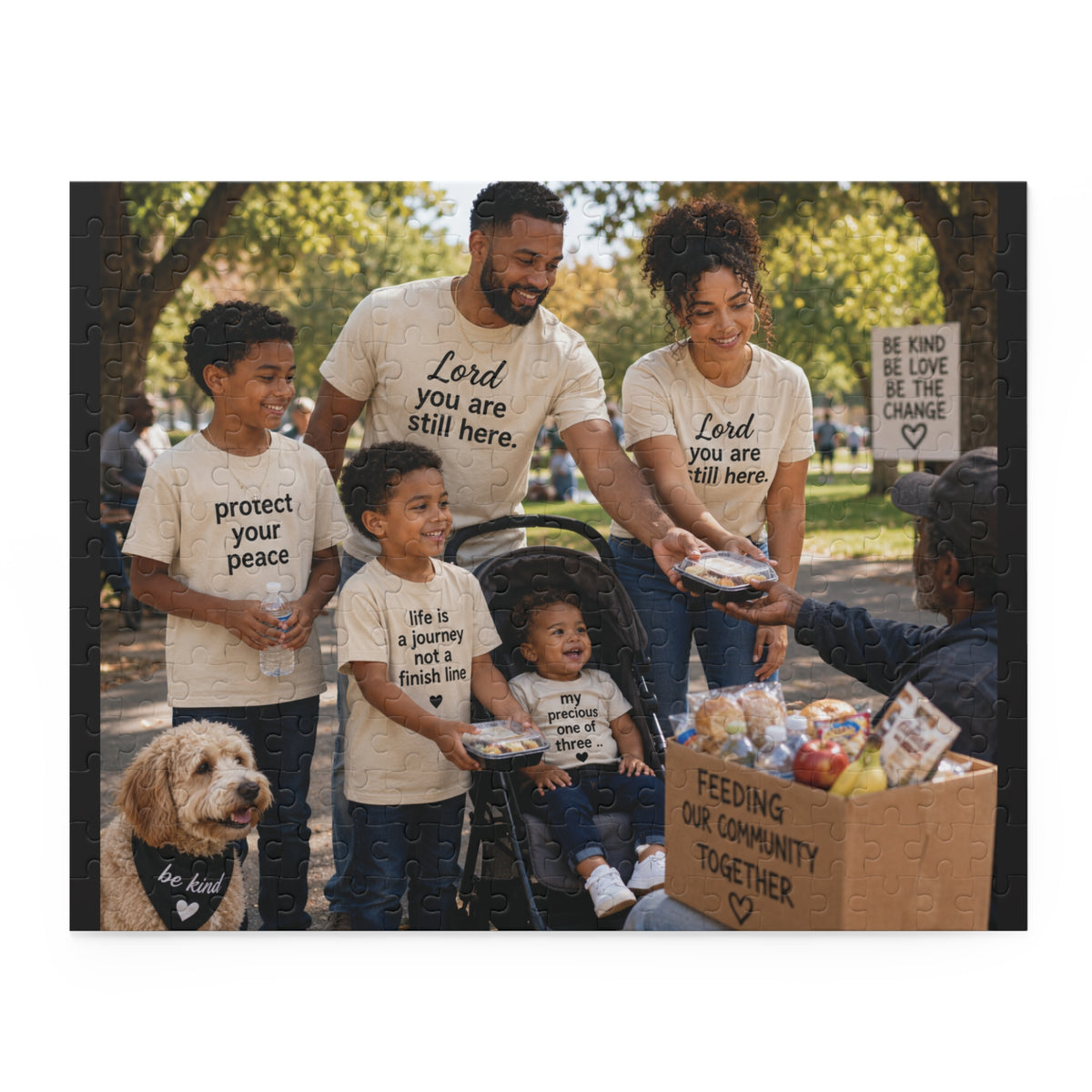 Family Volunteer Puzzle — "Feeding Our Community Together" 500-Piece Jigsaw