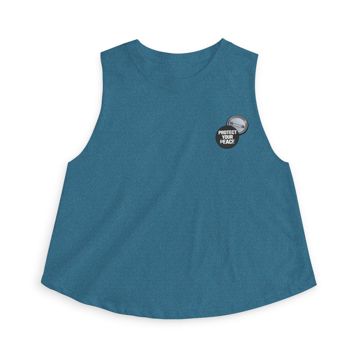 Women's Crop Top - 'Perfectly Flawed' Minimal Badge Graphic, Casual Summer Tank for Teens & Young Women