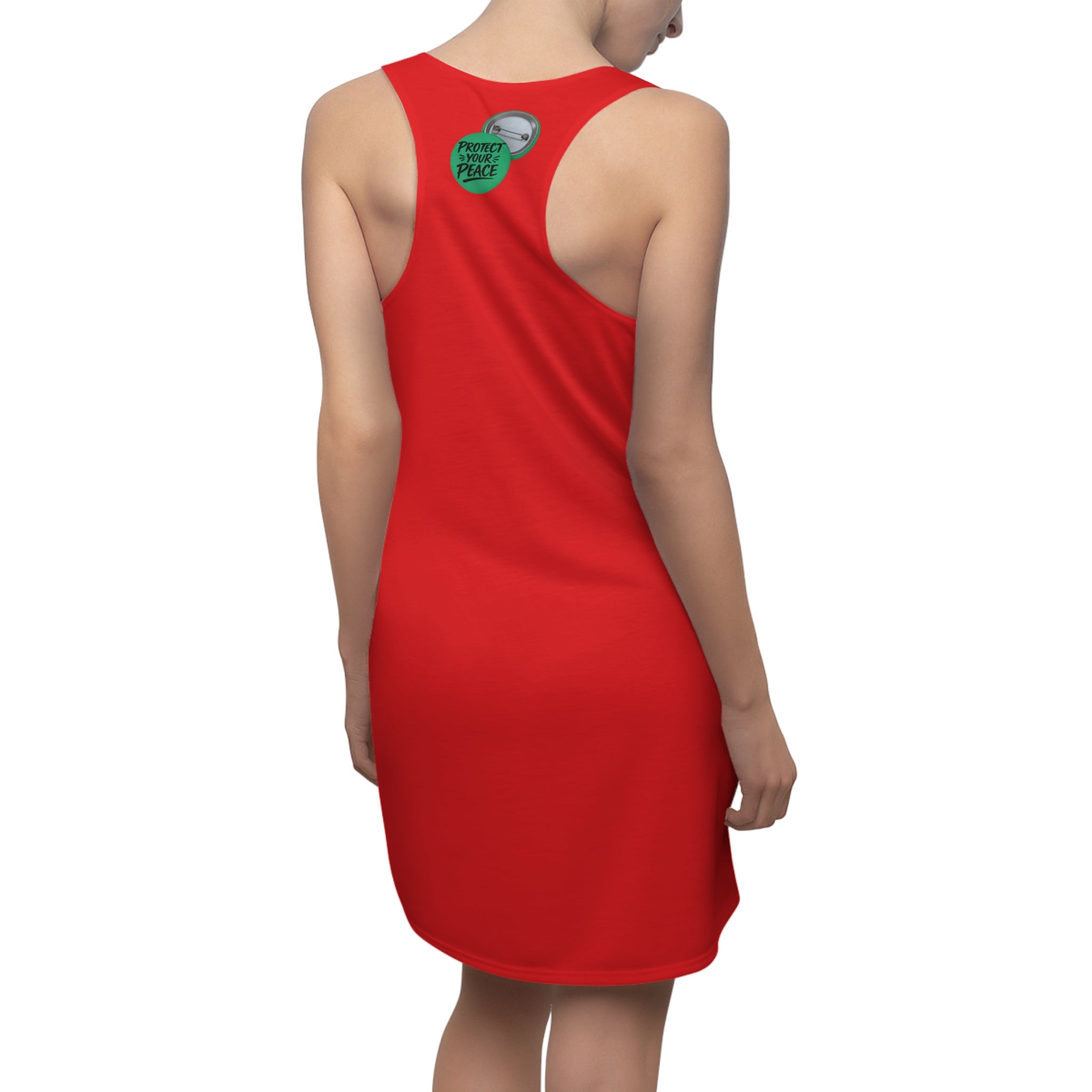 Red Racerback Dress — Women's Sleeveless Protect your peace pin