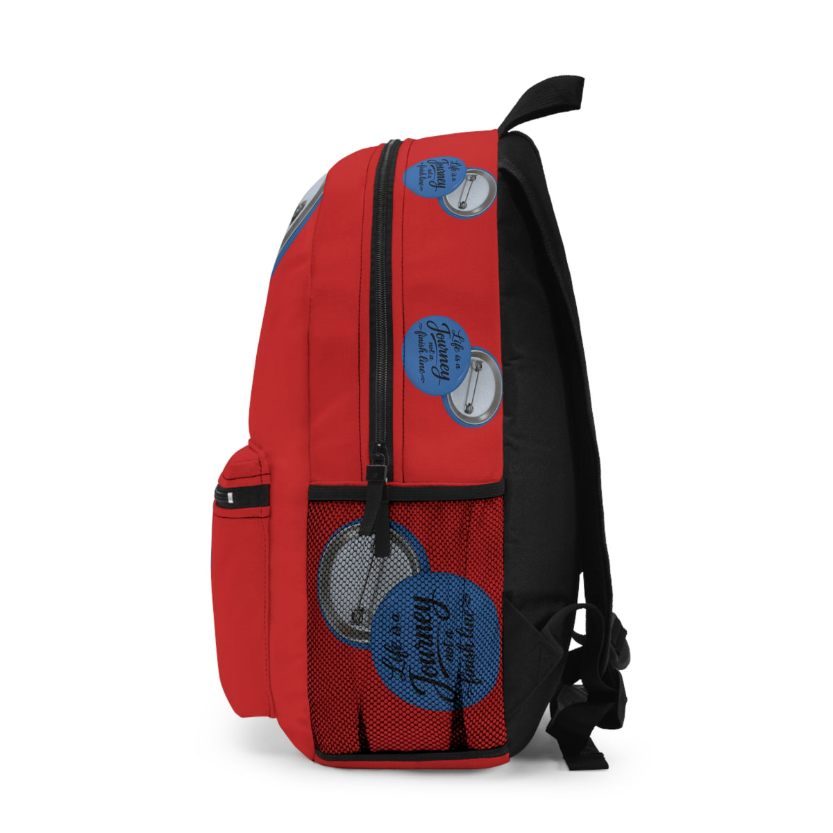 Inspirational graphic design "Life Is a Journey, Not a Finish Line" Backpack