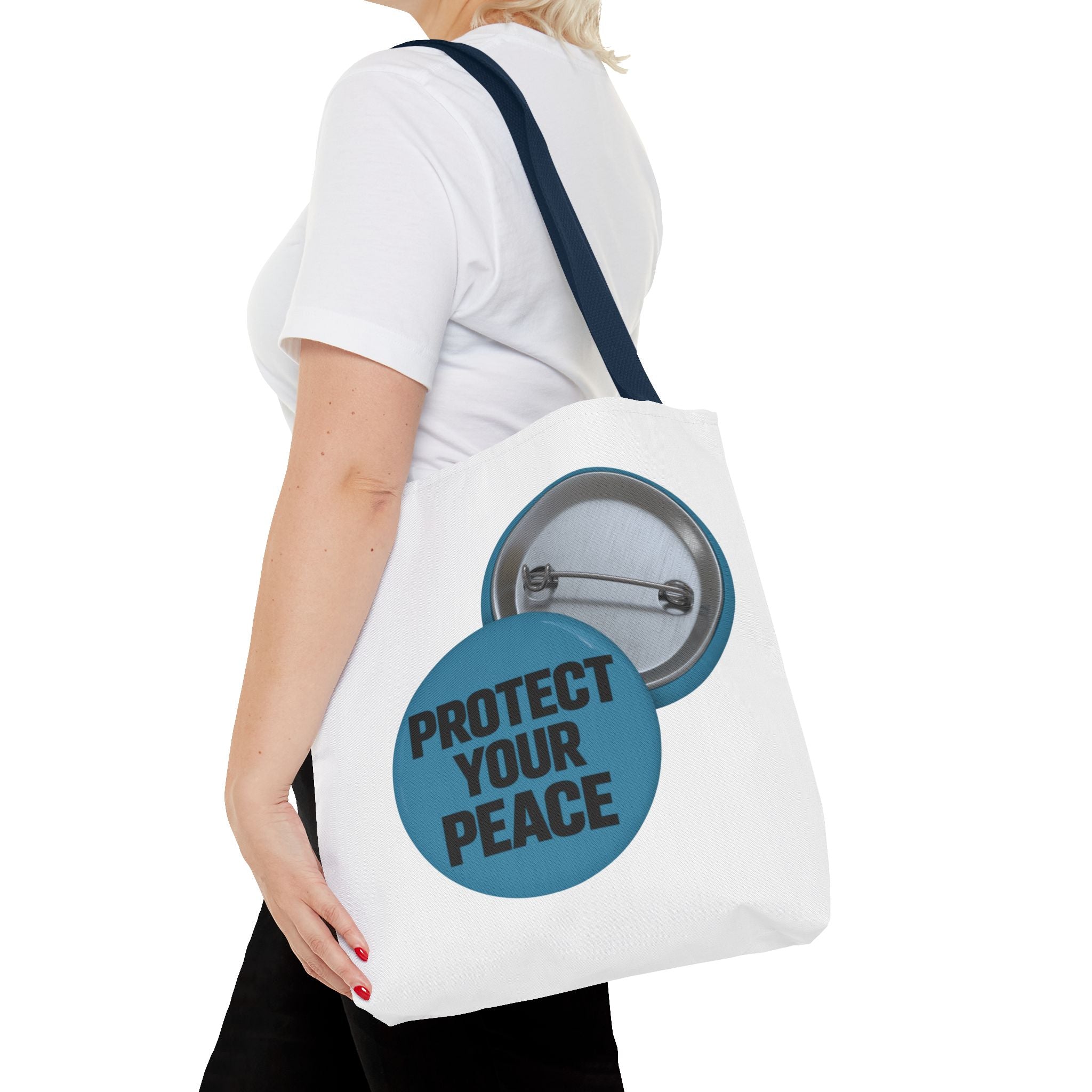 Protect Your Peace Tote Bag - Inspirational Everyday Canvas Shopper