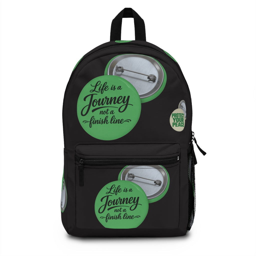 Inspirational 'Life Is a Journey Not a Finish Line' Backpack – Motivational Travel & School Bag