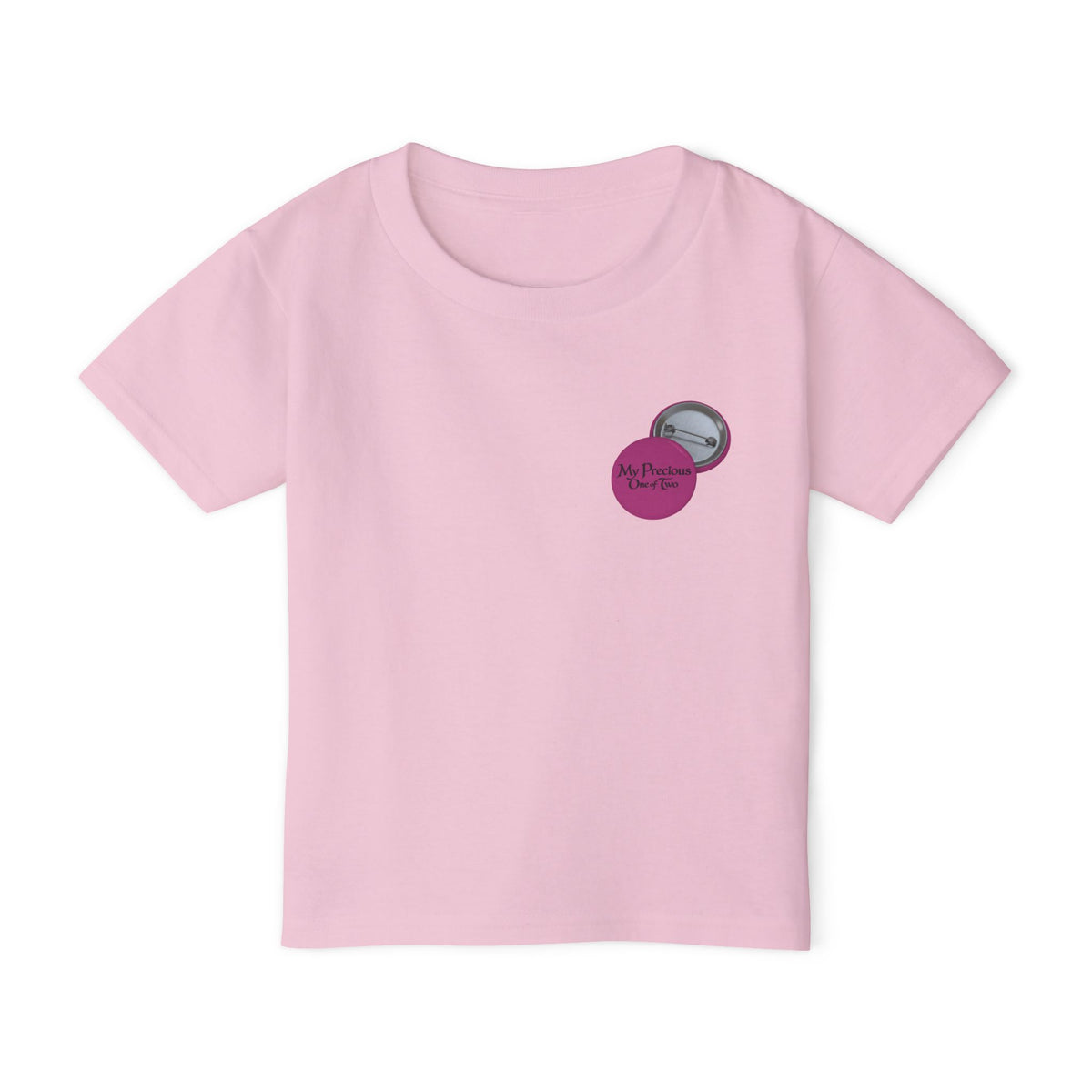 Toddler T-Shirt — "My Precious One of Four  Pink Button Graphic design