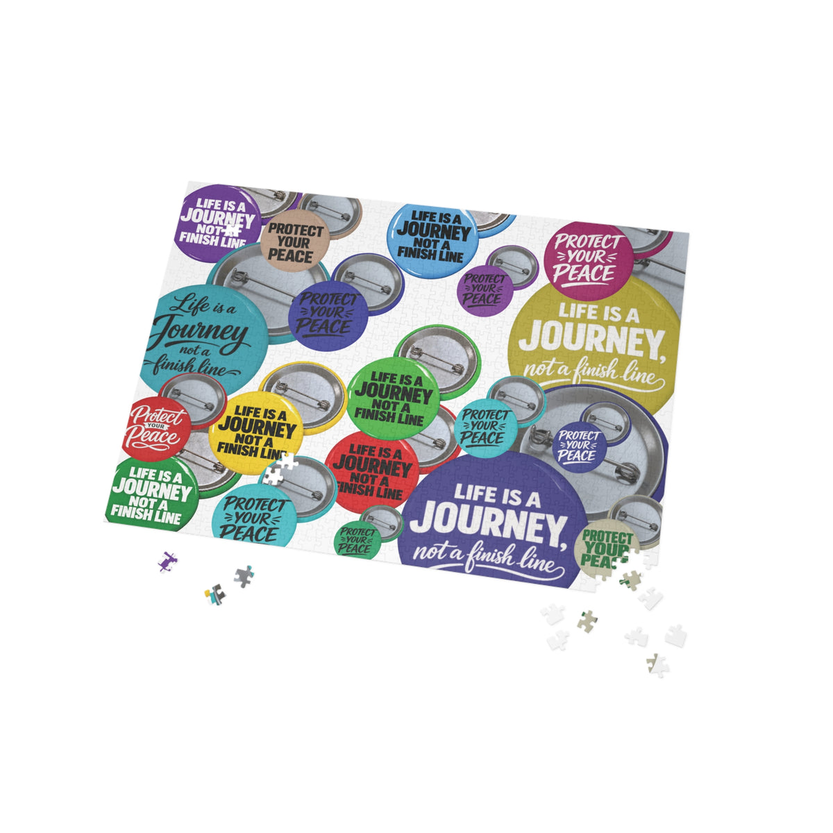 Motivational Puzzle — "Life Is a Journey, Not a Finish Line" 500–1000 Piece Jigsaw
