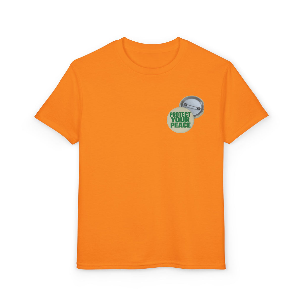 Youth T-Shirt — "Protect Your Peace" Button Graphic
