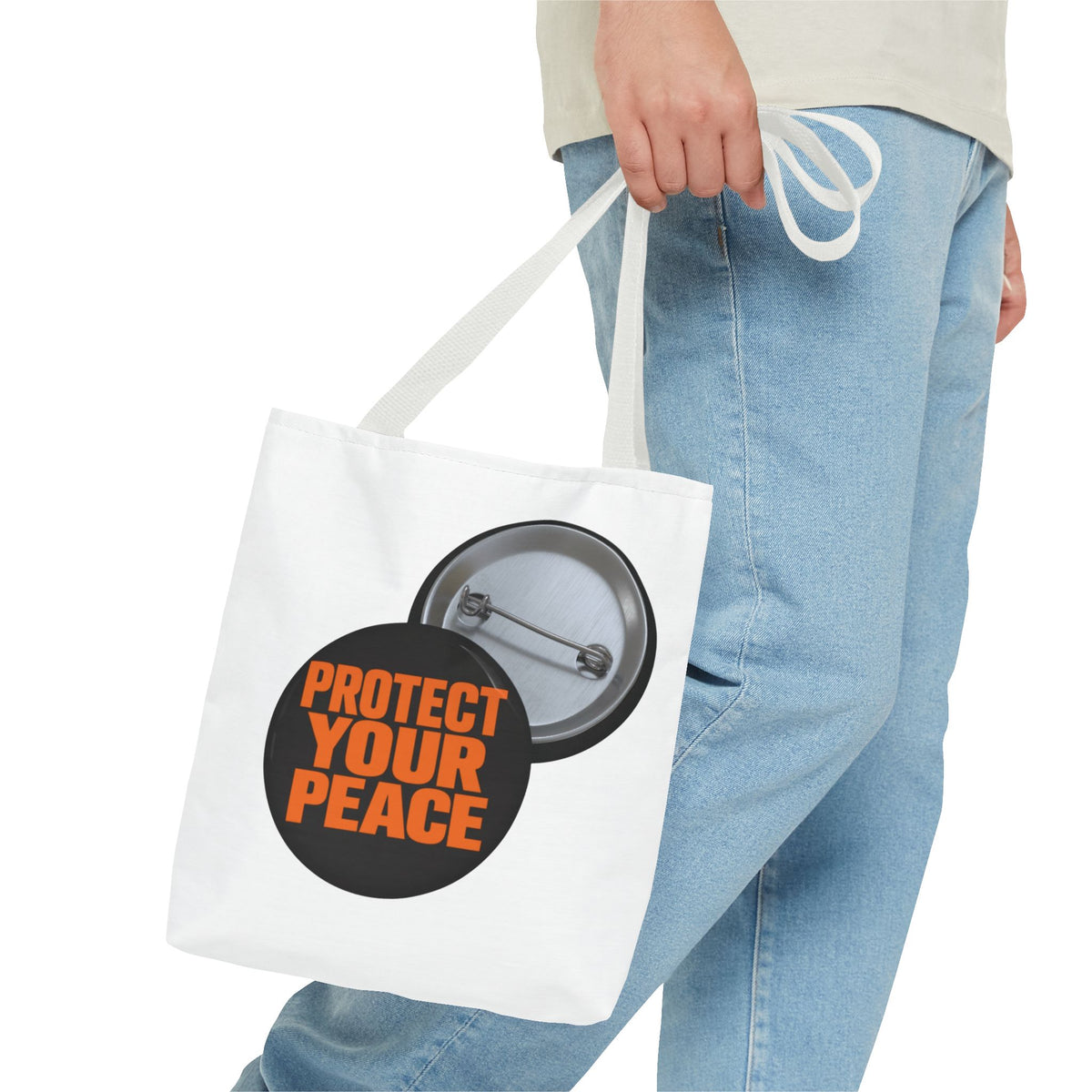 Protect Your Peace graphic design Mental Health Awareness Tote Bag